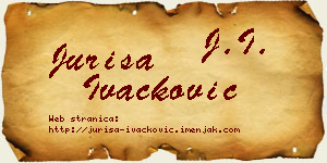 Juriša Ivačković vizit kartica
